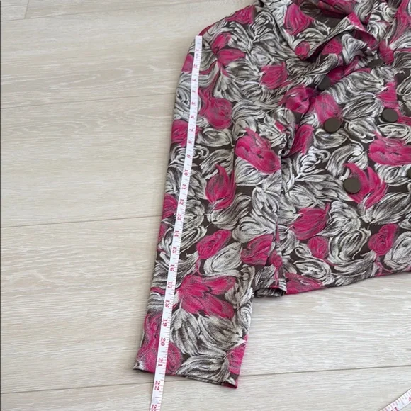 Celine Vintage Pink and Gray Floral Blazer - Picture 6 of 7